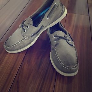 Men’s Grey Sperry Topsiders Size 8.5